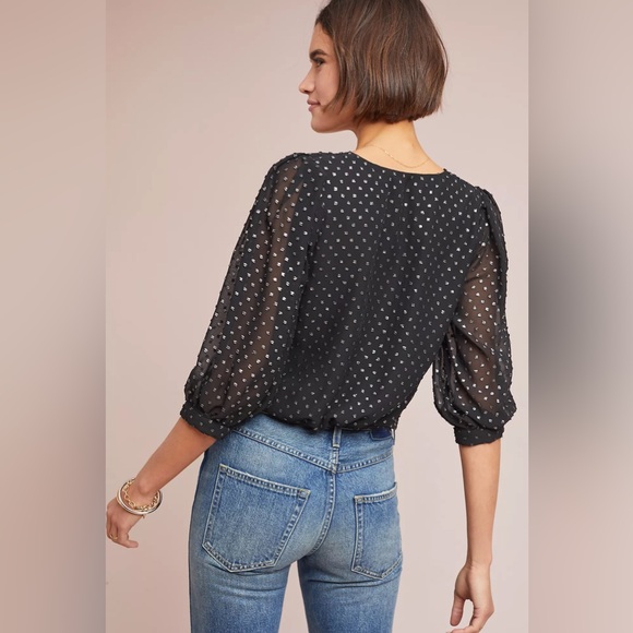 NWT Anthropologie McGuire ‘Only Eyes For You’ Blouse Large - Picture 4 of 16